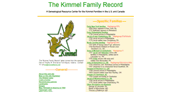 Desktop Screenshot of kimmelfamily.net