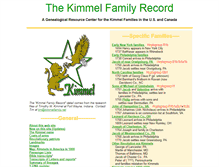 Tablet Screenshot of kimmelfamily.net